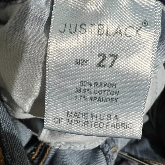 Just Black Jeans Size 27 |‎ Made in USA | Frayed Hem & Sass Included - Picture 5 of 14